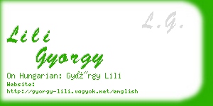 lili gyorgy business card